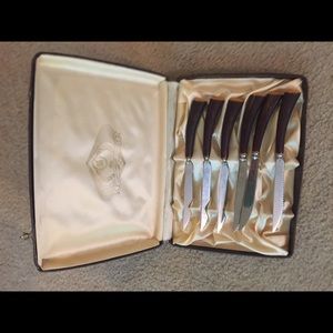Vintage steak knife set old kitchen tools